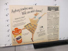 newspaper ad 1957 WISK laundry basket soap detergent bottle plaid skirt picture