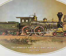 Hinkley & Williams Works Boston 1870's Locomotive Reproduction Lithograph USA A9 picture