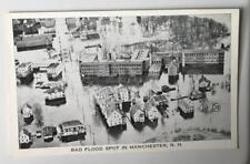 Vintage Postcard Flood Scene Bad Flood Spot In Manchester NH Tichnor DB Unused picture