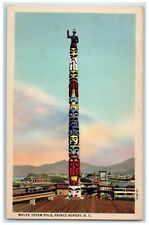 c1930's Wolfe Totem Pole Prince Rupert British Columbia Canada Vintage Postcard picture