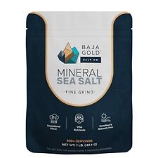 Baja Gold Mineral Sea Salt Natural Grain Crystals 1 Lb Bag Organic Trace Mineral picture