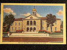 1945 POUGHKEEPSIE NY POST OFFICE POSTCARD HYDE PARK NEW YORK to [ ANNAWAN ] ILL picture