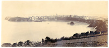 France, Biarritz, Panoramic Coastal View Vintage Albumen Print Print al picture