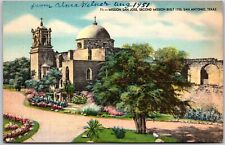 San Antonio Texas TX, 1948 Mission San Jose, Second Mission Built 1720, Postcard picture