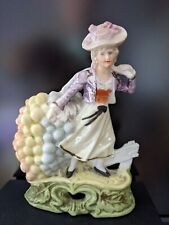 19th c Antique Unger Schneider Cie German Glazed Porcelain Figural Grapes Vase picture