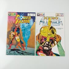 Power Factor #1 VF+ + Hero Alliance #1 Low Print (1986 Wonder Comics) picture