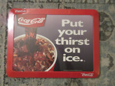 1992 vintage put you thirst on ice coca cola bottle advertisement sign coke  picture