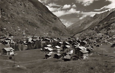 Zermatt Switzerland, Birds Eye Aerial View, Vintage RPPC Real Photo Postcard picture