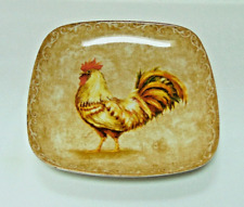 222 Fifth Avenue International Rustic Rooster Square  Plate 9