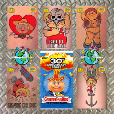 GARBAGE PAIL KIDS 30th ANNIVERSARY SUPER FAN TATTOO 5-CARD SET +WRAPPER 2015 picture