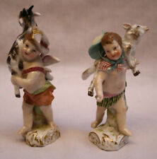 MAGNIFICENT 1900 GERMAN PAIR OF KPM STATUES OF CHERUBS picture