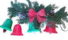 Vintage Lighted Red Bells With Faux Greenery Works picture