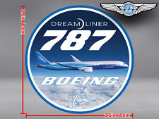 BOEING 787 DREAMLINER B787 IN FLIGHT ROUND DECAL / STICKER  picture