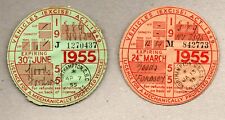 2 Very Scarce Original Vintage Fordson Goods Road Disc; 1955 (NV8395) Quarterly picture