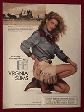 Virginia Slims Cigarettes Woman’s Empowerment Cowgirl 1989 Print Ad picture