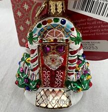 NEW Christopher Radko SWEET HOME DOOR DECOR Ornament Welcome 3” With Box picture