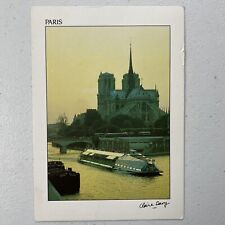 Vintage Notre Dame, Paris France, Catholic Cathedral  Postcard - Posted picture
