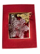 Marquis By Waterford 2010 Snowflake Glass Crystal Christmas Ornament In Box picture