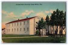 c1940's Enlisted Men's Barracks Camp McCoy Wisconsin WI Vintage Posted Postcard picture