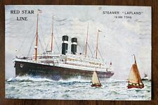 Vintage Early 1900's Postcards Color Steamer Lapland 1933 P2 picture