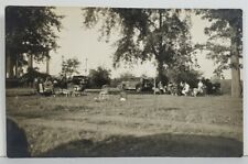 Rppc Typical Sunday Afternoon Gathering Lunch in Yard after Church Postcard O16 picture