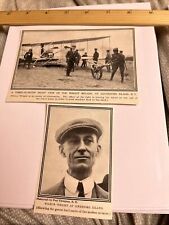 Antique 1909 Image: Wilbur Wright with Biplane at Governor’s Island New York NY picture