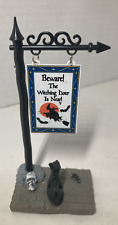 Lemax Spooky Town Reapers Sign BEWARE WITCH HOUR NEAR Halloween Village OP picture