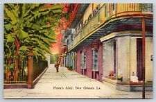 Postcard Pirates Alley Street  NEW ORLEANS LA  Linen Unposted picture