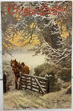Tuck's Oilette Christmas Postcard ~ Winter in the Park ~ Harry Payne picture