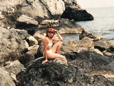 1990s Pretty Slim Young Woman Redhead Girl Bikini ORIGINAL Snapshot Photo picture
