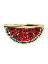 AUTHENTIC PREOWNED JUDITH LEIBER WATERMELON CRYSTAL PILL BOX picture
