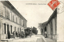 Saint-Estèphe (33) RARE CPA Rue de la poste. See stagecoach. picture