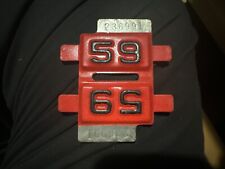 1959 South Dakota Standard Auto License Plate Tabs - Original & Not Used picture