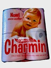 Vintage 1960’s Charmin Pink Toilet Paper 4-pack Sealed NOS Decorative Display picture