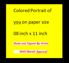 Handmade Portrait Photo Made Signed By World Famous Artist Nidhi Bandil Agarwal picture
