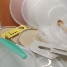 22pc VTG Mix Tupperware Replacement LIDS Gadgets Colors Shapes Sizes SHIPS FREE picture