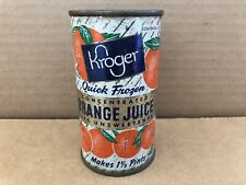 Vintage KROGER Quick Frozen Concentrated Orange Juice Tin Can Cincinnati Ohio picture
