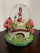 Rare Vintage Disney Mulan Snow Globe Music Box Discontinued picture