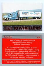 1990 Kenworth T600 #28 - 18 Wheelers Series 1 Bon Air 1994 Trading Card picture