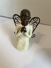 African-American little praying angel figurine picture