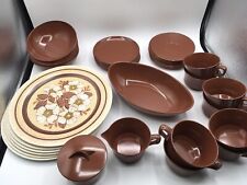 Vintage 43PC Lot Of Artisan Ware NHP 70's Melamine Dishes Dogwoods MCM Retro picture