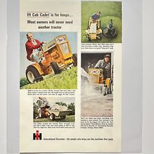 1965 International Harvester IH Cub Cadet Print Ad Poster Mow Snow Plow Trailer picture