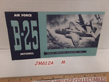 Vintage North American Aviation ~ B-25 Mitchell ~ Air Force Plane Flyer picture