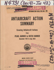 189 Page Anti-aircraft Action Summary Pearl & Dutch Harbor 1941 1942 On Data CD picture