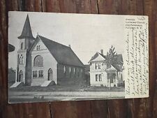 Vintage 1908 Postcard - Swedish Lutheran Church & Parsonage Falconer New York picture