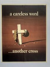 Authentic 1943 WWII Poster-- A Careless Word, Another Cross picture