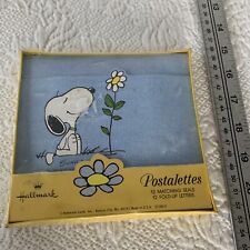 Vintage 12 Hallmark Snoopy Greeting Cards Postalettes Peanuts Happy Flower picture