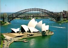 Sydney Australia New South Wales Opera House Harbour Bridge Aerial View Postcard picture