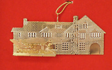 Conrad Mansion Kalispell MT Christmas Ornament Gold Metal 3.5