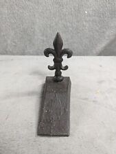 Wrought Iron Rustic Door Stopper Cast Iron 5” Long 4” Tall picture